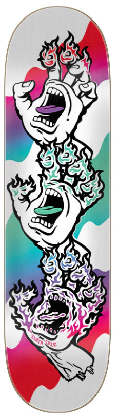 Santa Cruz Flame Hand Sequence VX Everslick Deck Standard at