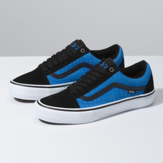 vans shoes black and blue