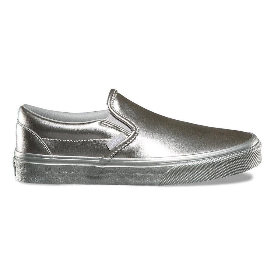 slip on sneakers silver