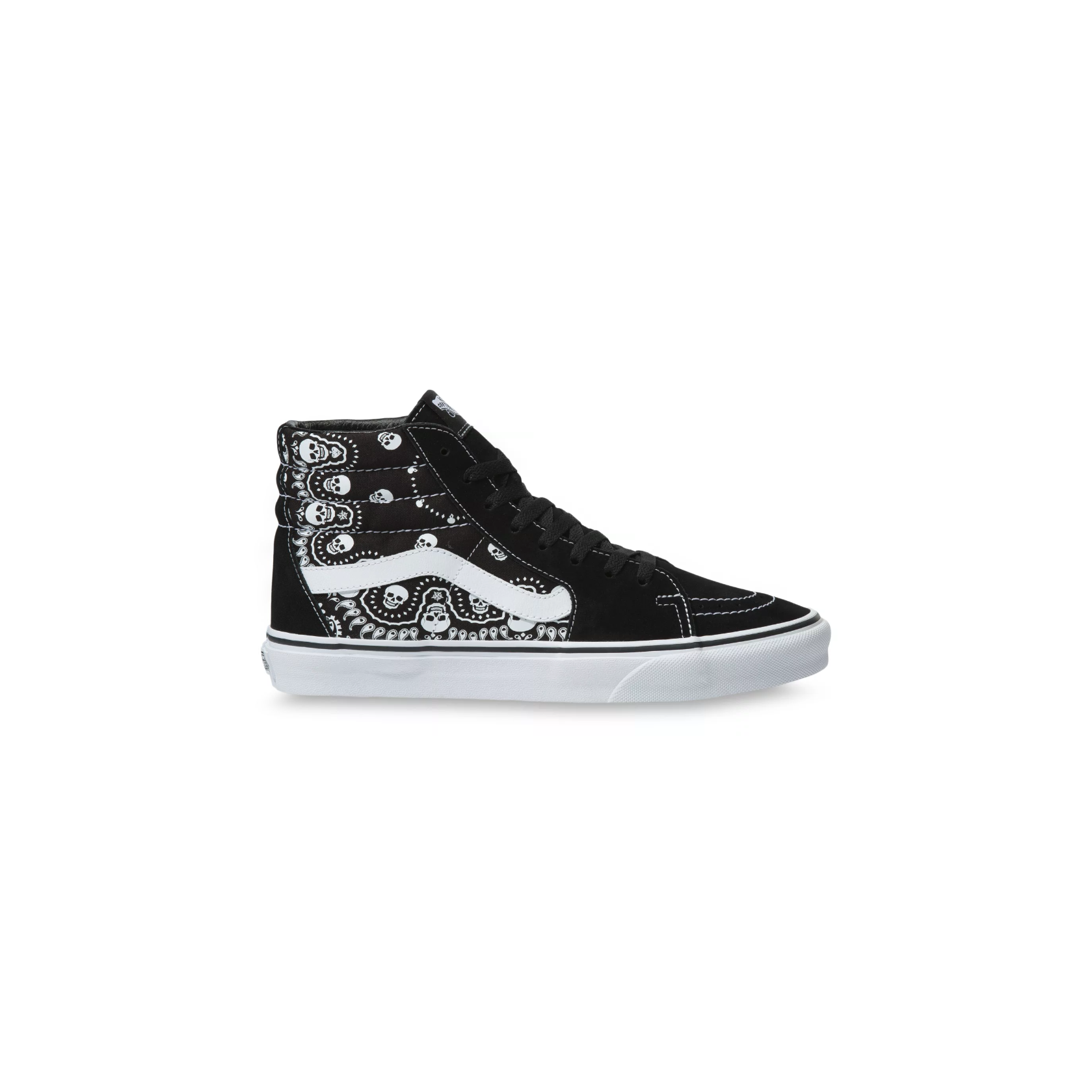 tirsdag vaskepulver stemning Vans Sk8 Hi Bandana (Black/True White) Skate Shoes at Switch Skateboarding