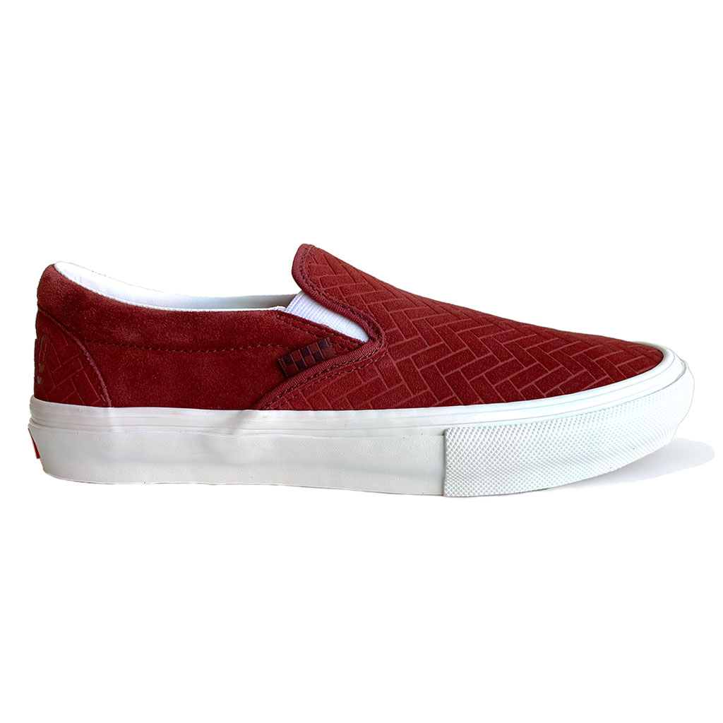 Vans slip ons clearance maroon