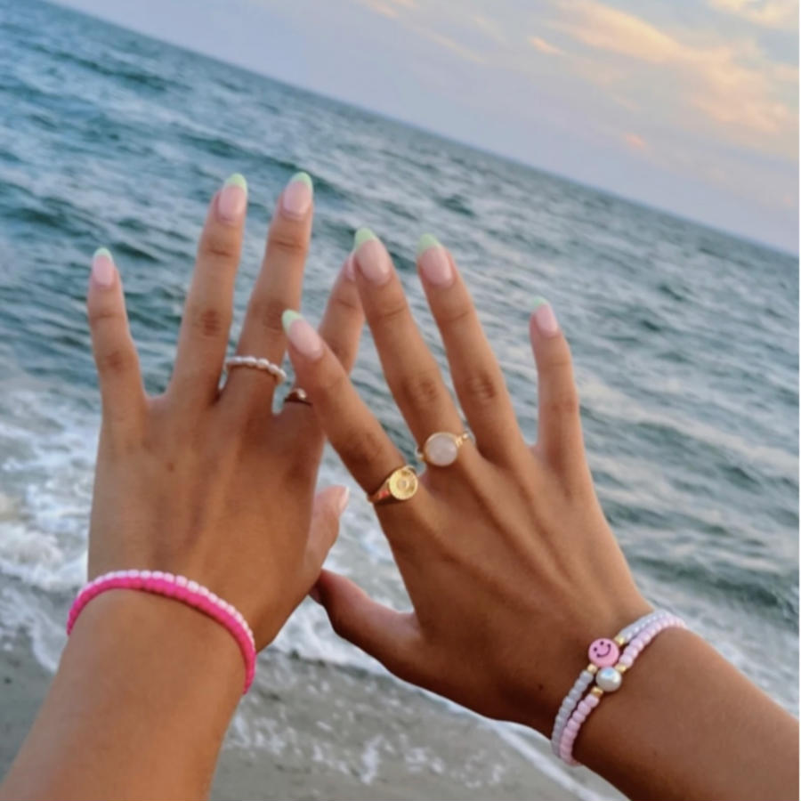 Coastal beads by rebecca Pink smiley face bracelet stack jewelry -  accessories bracelets at Treppie