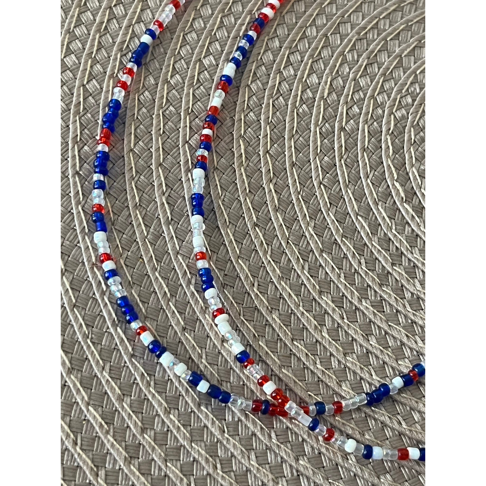 Little Things Miss Paola Red, White and Blue Necklace mini::multi