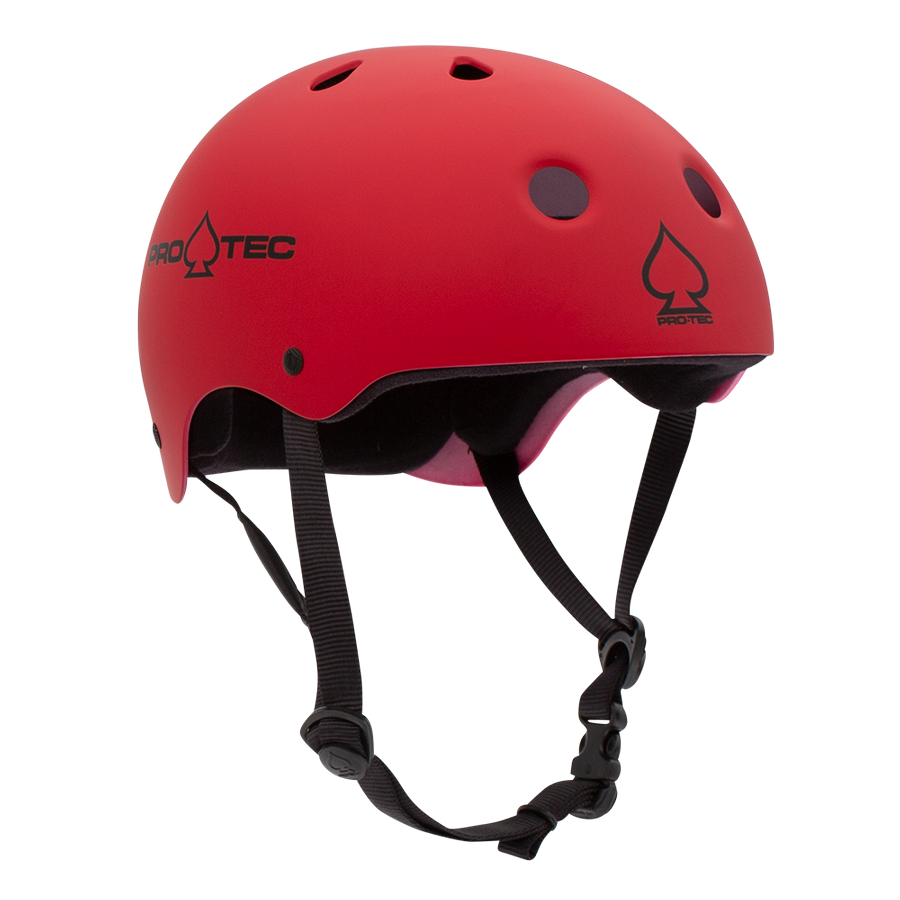 Pro-Tec Classic Skate Matte Red Helmet Helmets at Tri-Star Skateboards