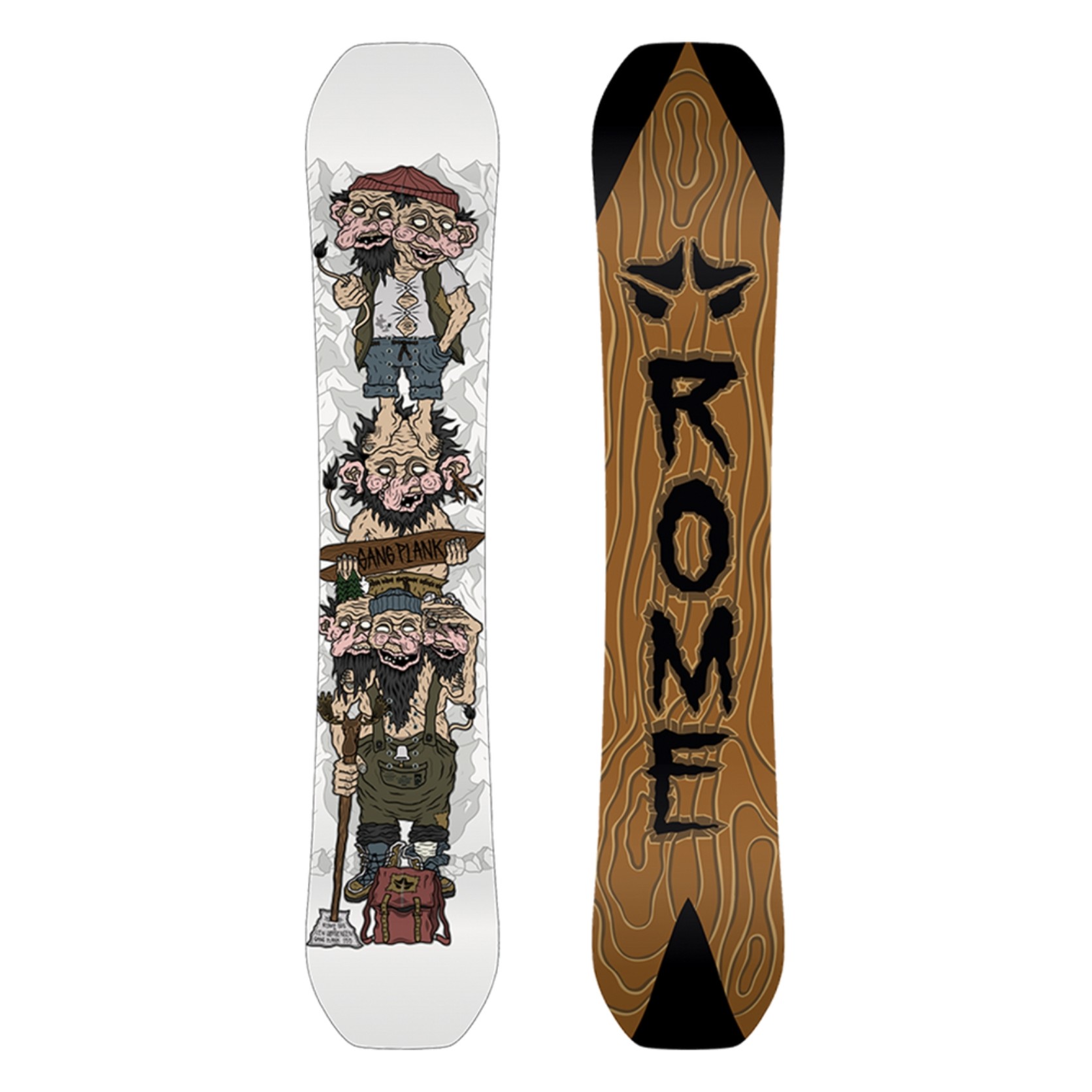 Rome Gang Plank Snowboard (black/white)