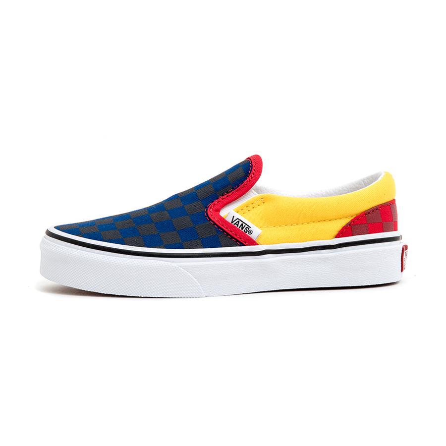 blue red and yellow vans