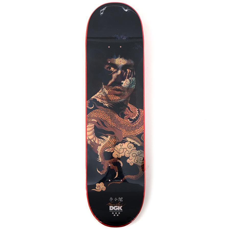 DGK x Bruce Lee Golden Dragon Lenticular Deck - Black (8.25) Boards at ...