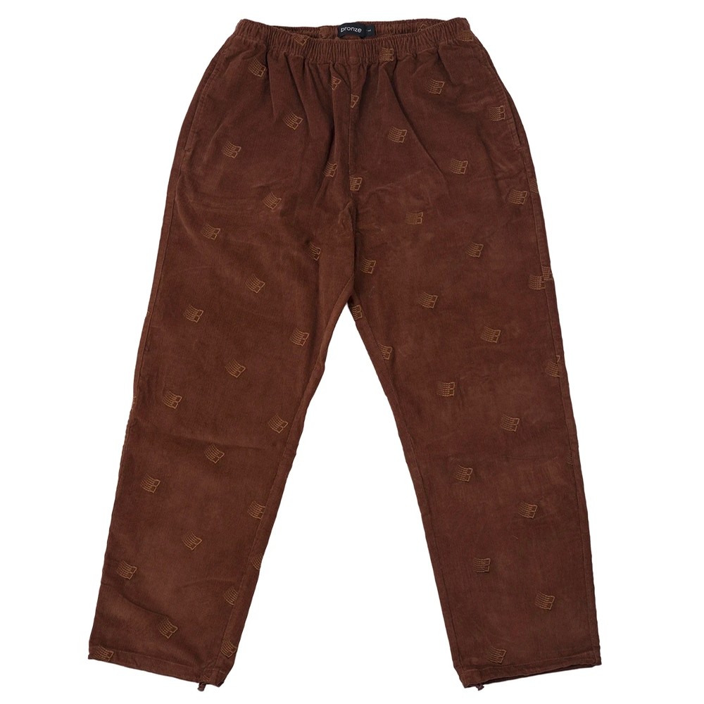 Bronze 56k Embroidered Synch Cords Brown Pants At Uprise