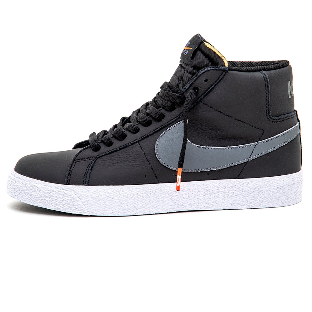 nike blazer mid black leather