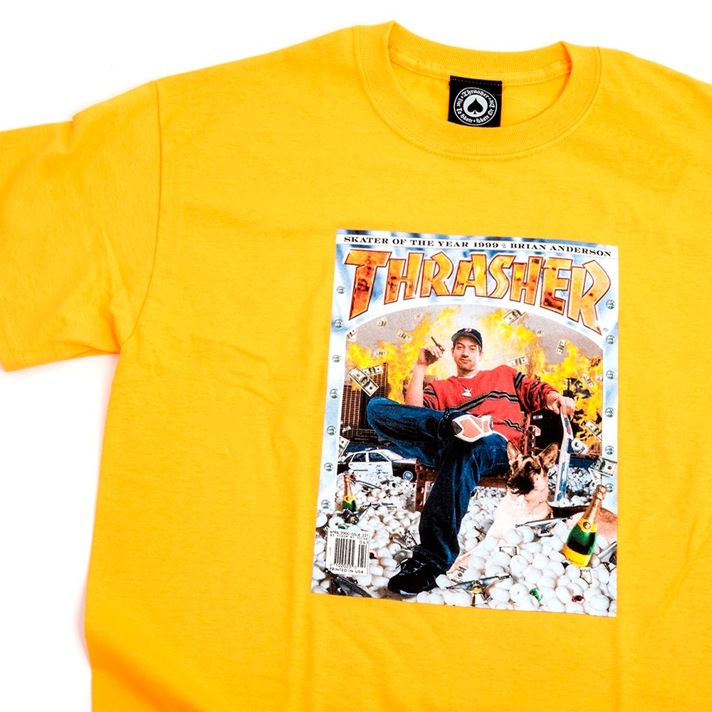 Thrasher BA SOTY Cover Tshirt (Gold)(P) TShirts at Uprise