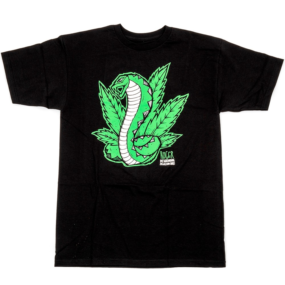 Roger Skateboards Weed and Cobras T-shirt (Black) T-Shirts at Uprise