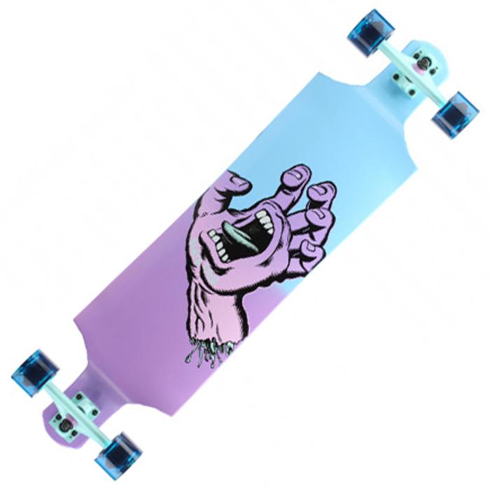 Santa Cruz Pastel Screaming Hand Drop Down Longboard Completes at