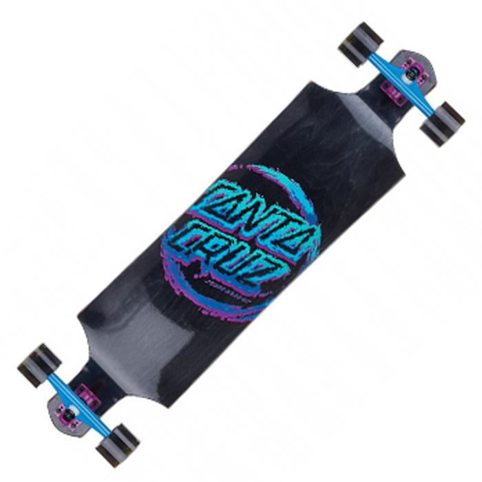 Santa Cruz Throwdown Dot Cruzer Drop Down Longboard Completes at