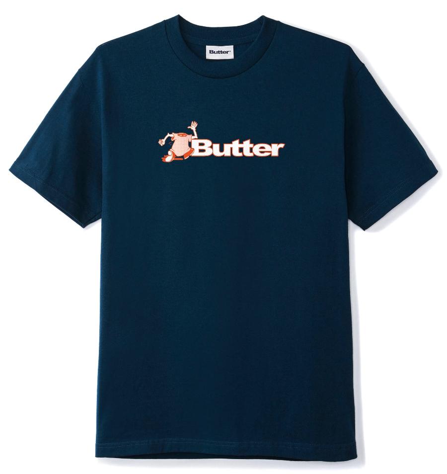 Butter Goods Logo S/S Tee (Navy) T-Shirts at Tempe