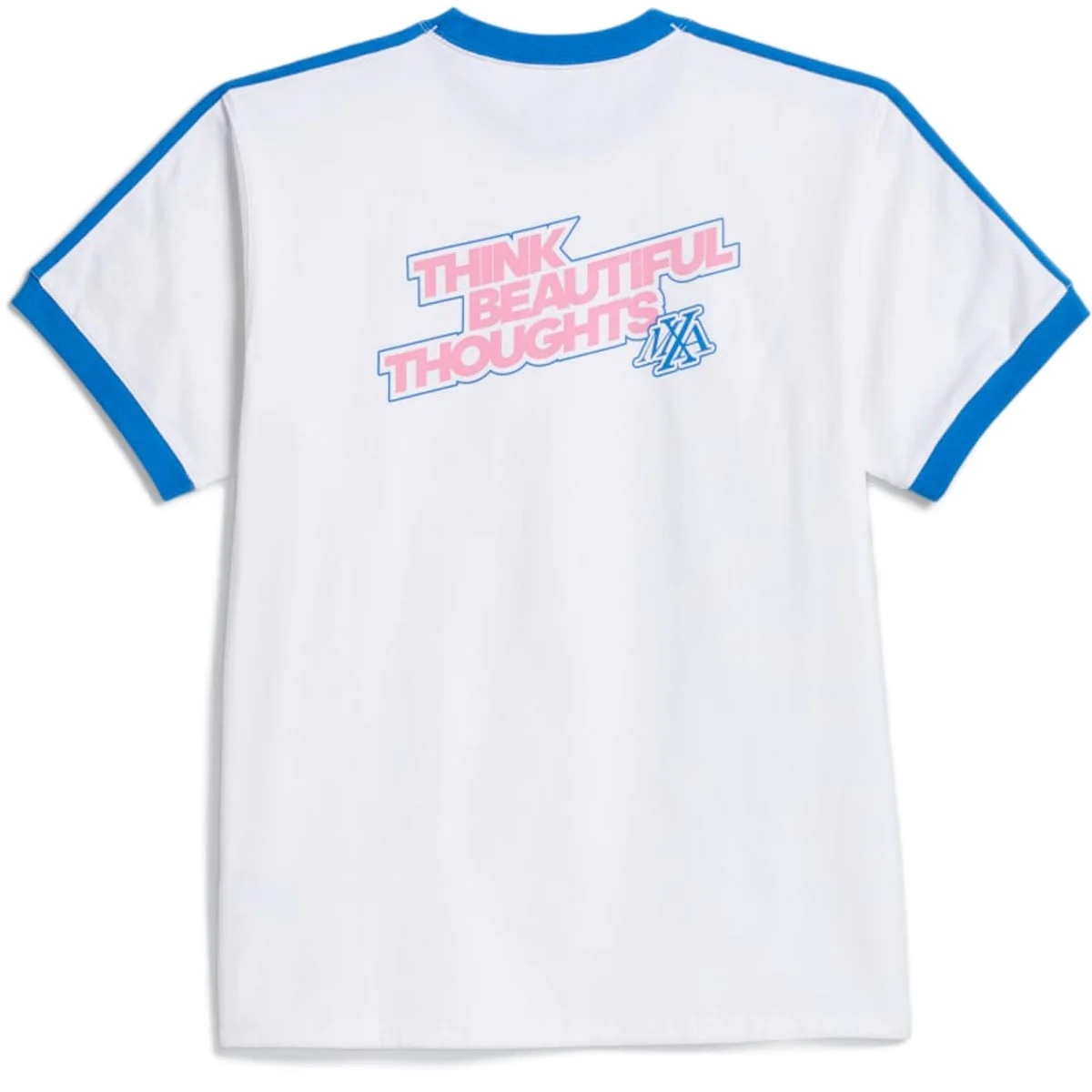 Adidas MXA Ringer Tee (White/Bluebird/Bliss Pink) T-Shirts at Tempe