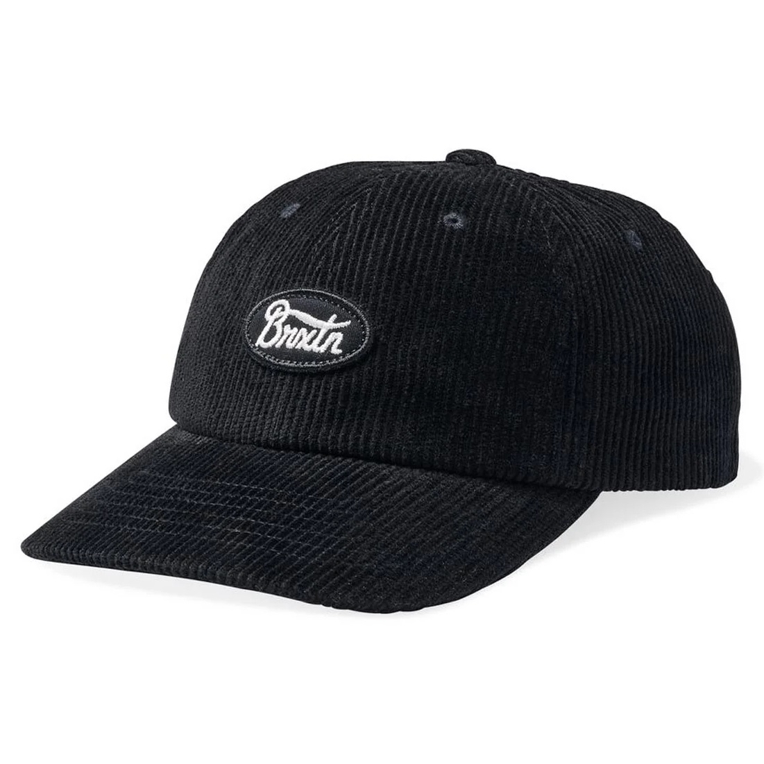 Brixton Parsons Corduroy Baseball Cap Black