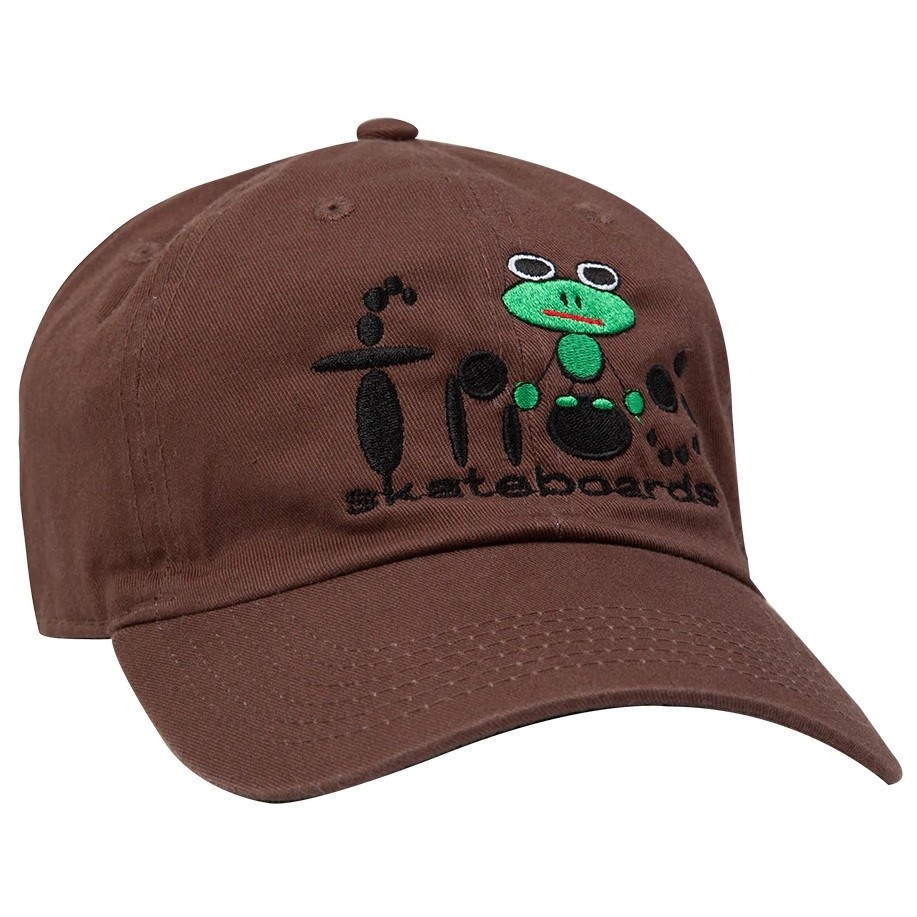 brown frog hat