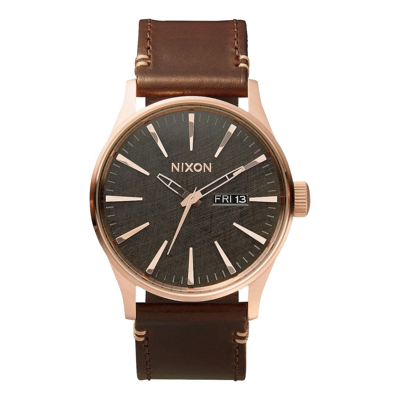 nixon rose gold watch mens