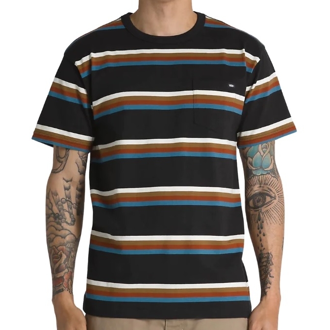 Dobbins Multistripe S/S Knit Tee (Black)