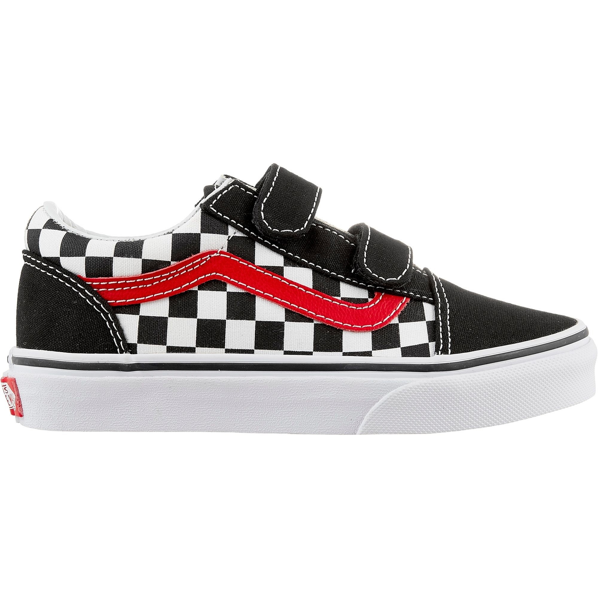 red white and black checkered vans