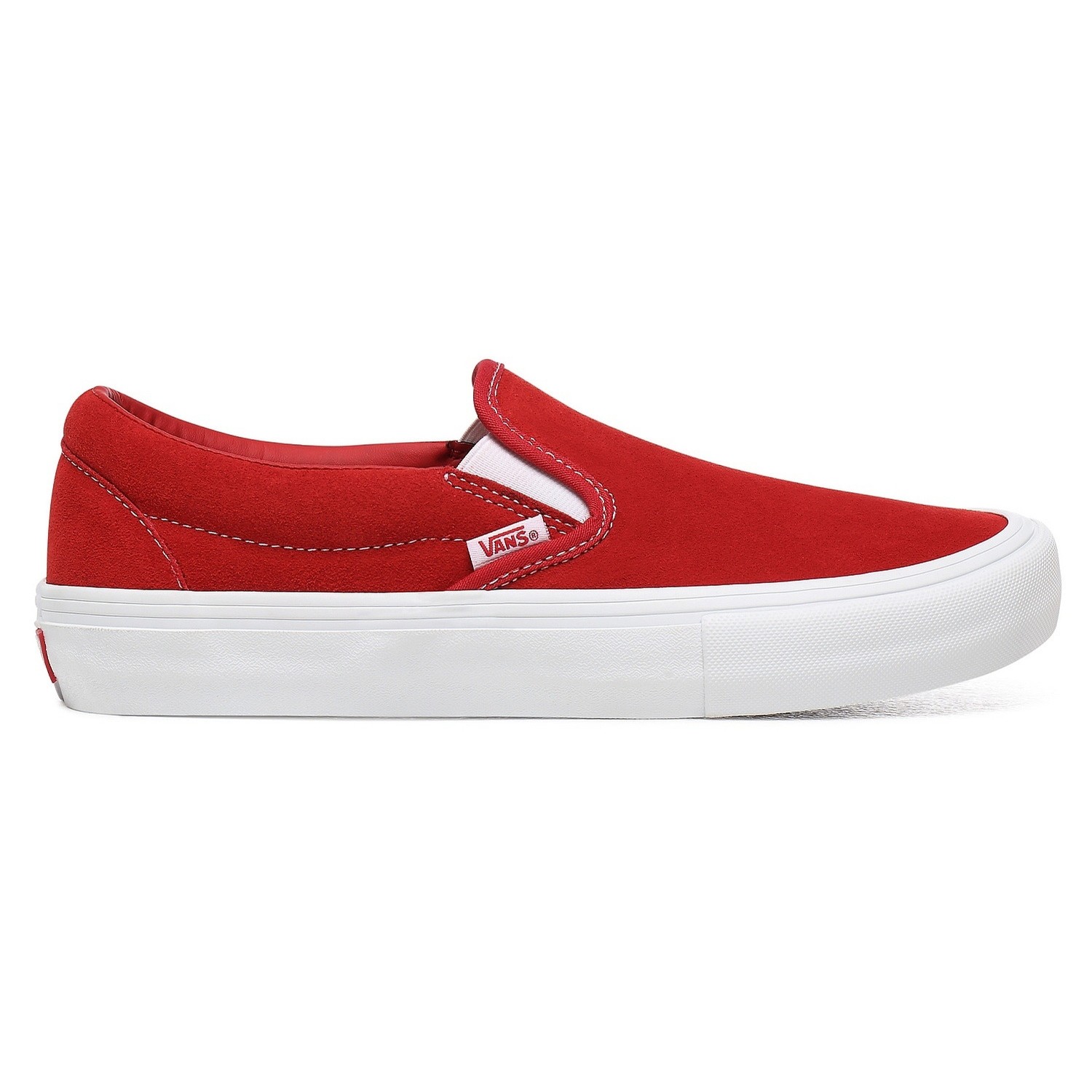 red slip on shoes vans 